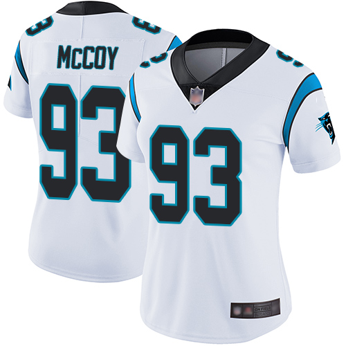 Carolina Panthers Limited White Women Gerald McCoy Road Jersey NFL Football #93 Vapor Untouchable